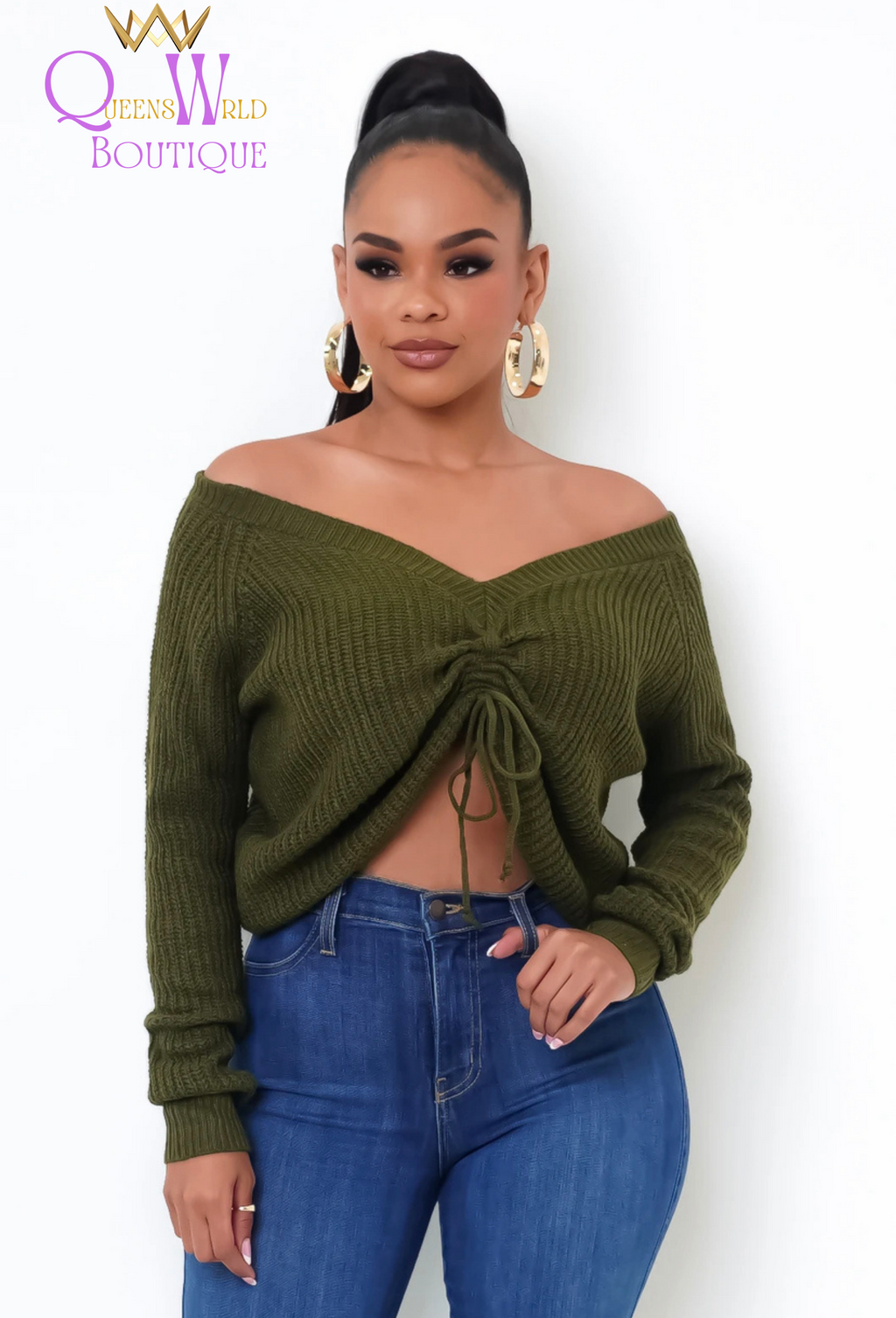Vibin' Crop Sweater